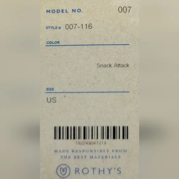 Rothy's The Kid Snack Attack Slip On Comfort Sneaker Shoes Unisex Size US 10, 4 - Picture 10 of 12